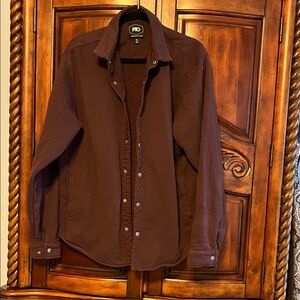 PTO brown men’s shirt jacket- size XL